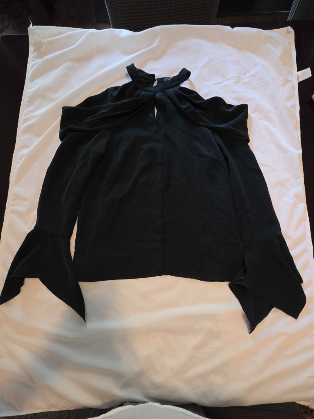 C Luce Whimsigoth Top Off the Shoulder Bell Sleeves Sz S Blouse Shirt Witchy